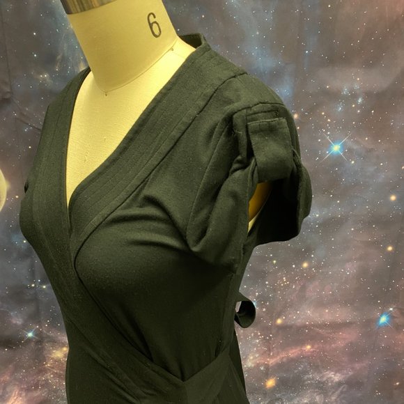 Diane Von Furstenberg Black Knit Convertible Tie Wrap Dress - S - Picture 4 of 10